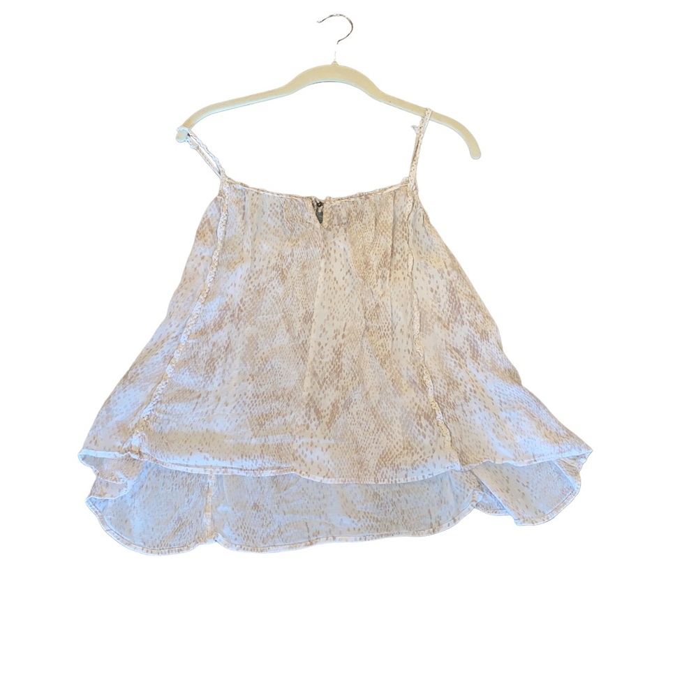 White with Cream Snakeskin tank
